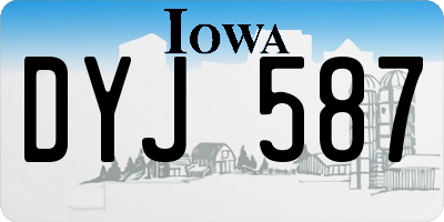 IA license plate DYJ587