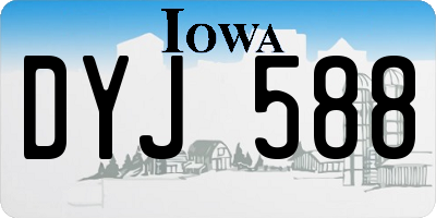 IA license plate DYJ588