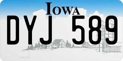 IA license plate DYJ589