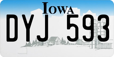IA license plate DYJ593