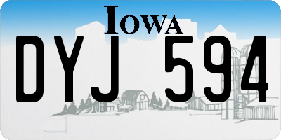 IA license plate DYJ594