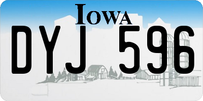 IA license plate DYJ596