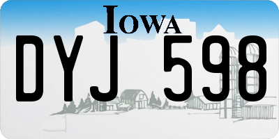 IA license plate DYJ598