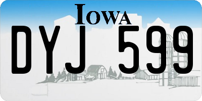 IA license plate DYJ599