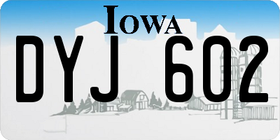 IA license plate DYJ602