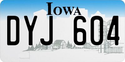 IA license plate DYJ604