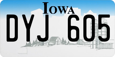 IA license plate DYJ605