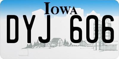 IA license plate DYJ606