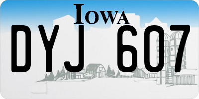 IA license plate DYJ607