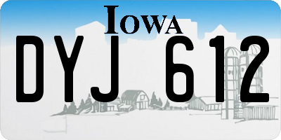 IA license plate DYJ612