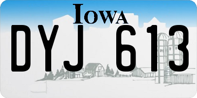 IA license plate DYJ613