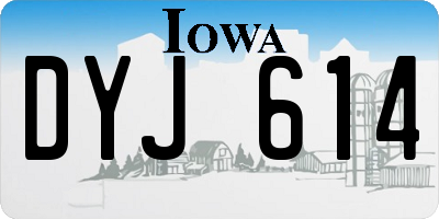 IA license plate DYJ614