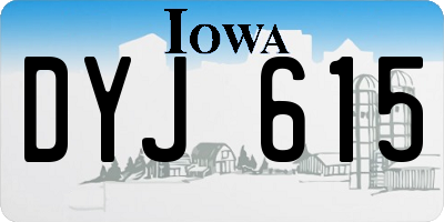 IA license plate DYJ615