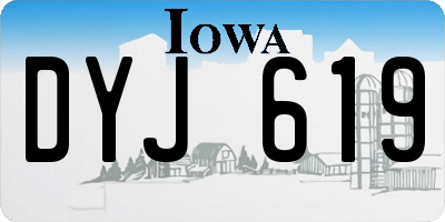 IA license plate DYJ619