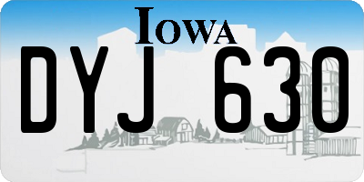 IA license plate DYJ630