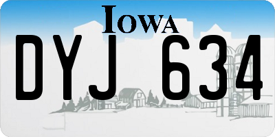 IA license plate DYJ634