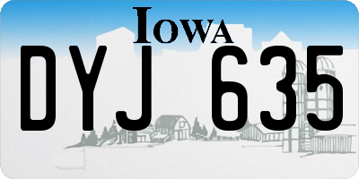 IA license plate DYJ635