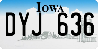 IA license plate DYJ636