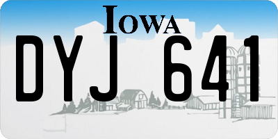 IA license plate DYJ641