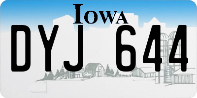 IA license plate DYJ644