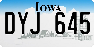 IA license plate DYJ645