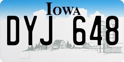 IA license plate DYJ648