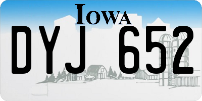IA license plate DYJ652