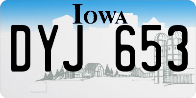 IA license plate DYJ653