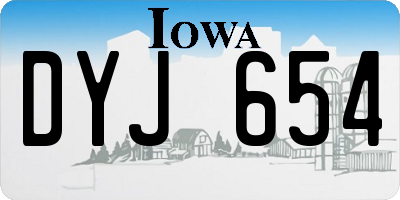 IA license plate DYJ654