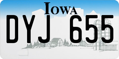 IA license plate DYJ655