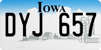 IA license plate DYJ657