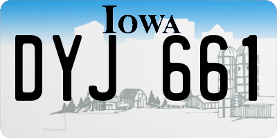 IA license plate DYJ661