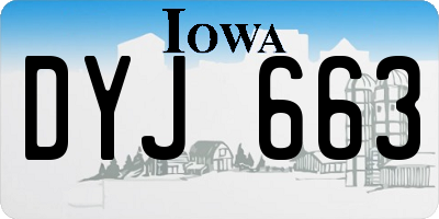 IA license plate DYJ663