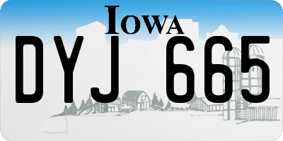 IA license plate DYJ665