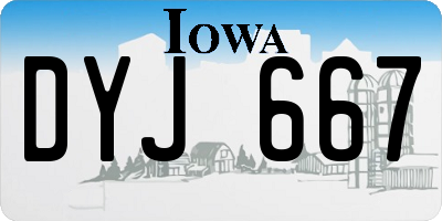 IA license plate DYJ667