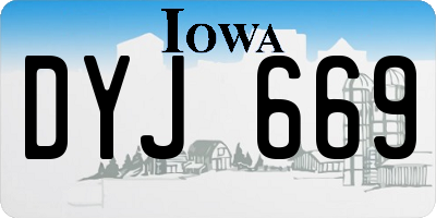 IA license plate DYJ669