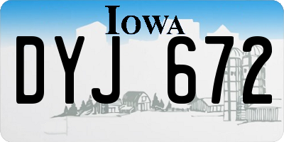 IA license plate DYJ672