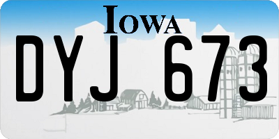 IA license plate DYJ673