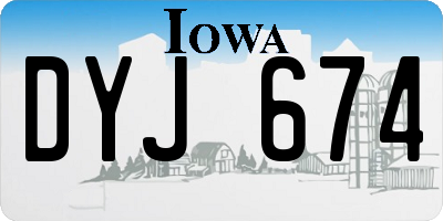 IA license plate DYJ674