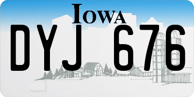 IA license plate DYJ676