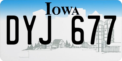 IA license plate DYJ677