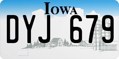 IA license plate DYJ679