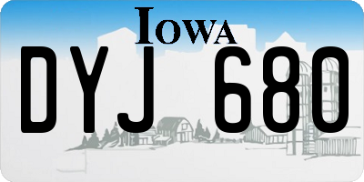 IA license plate DYJ680