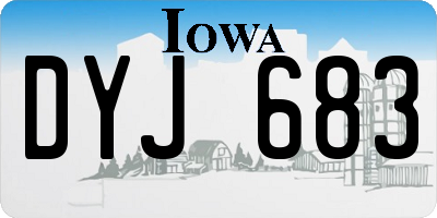 IA license plate DYJ683