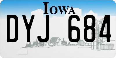 IA license plate DYJ684