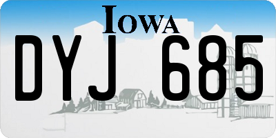 IA license plate DYJ685