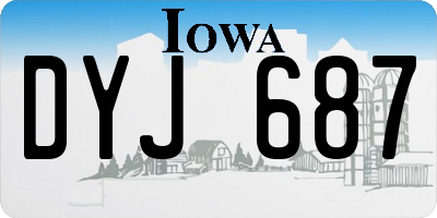 IA license plate DYJ687