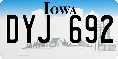 IA license plate DYJ692