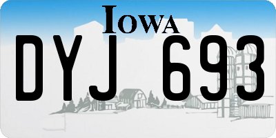 IA license plate DYJ693