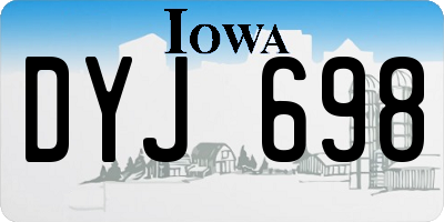 IA license plate DYJ698